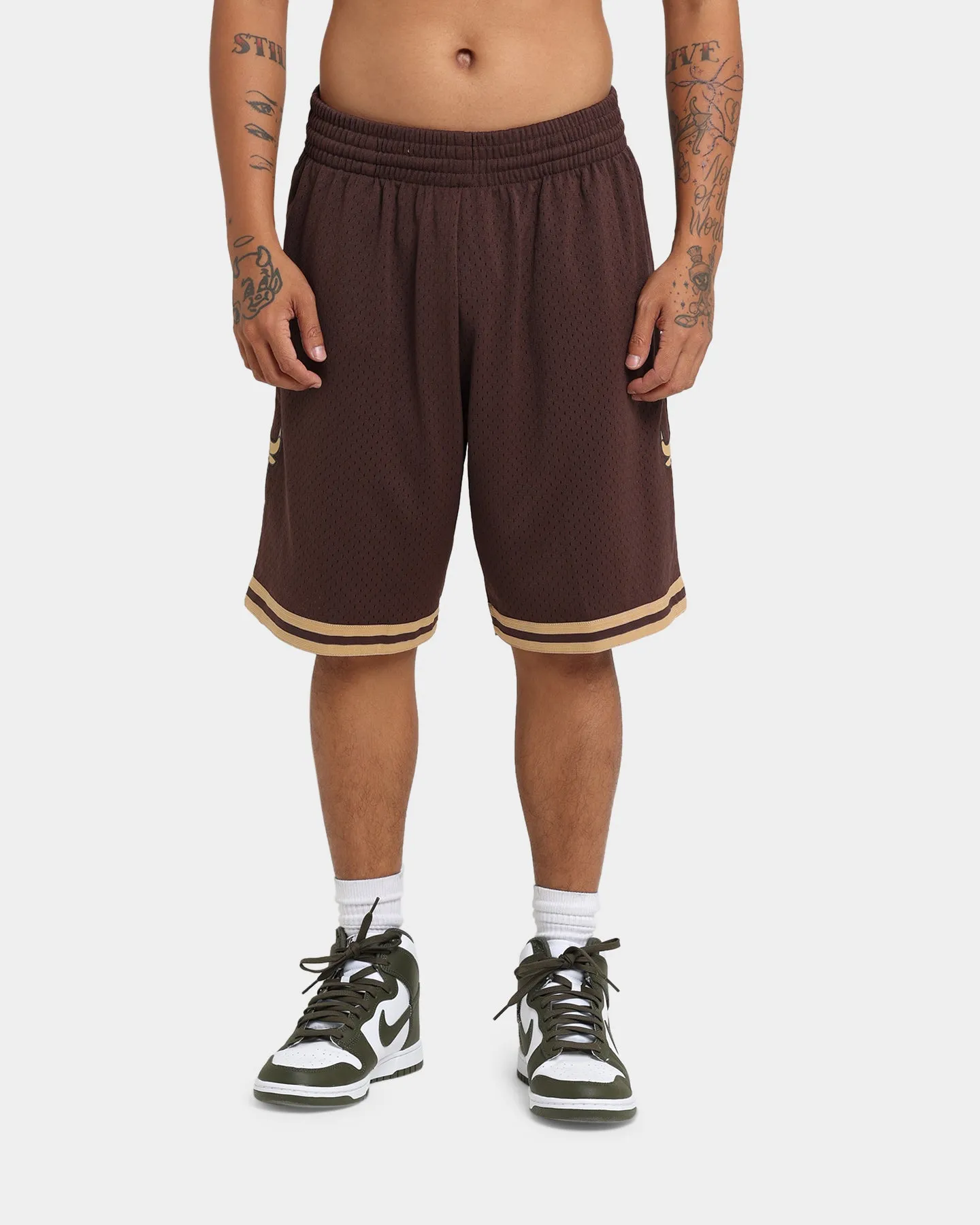 Mitchell & Ness Chicago Bulls Lux Brown Swingman Shorts Baroque Brown sold by Culture Kings product image thumbnail 3