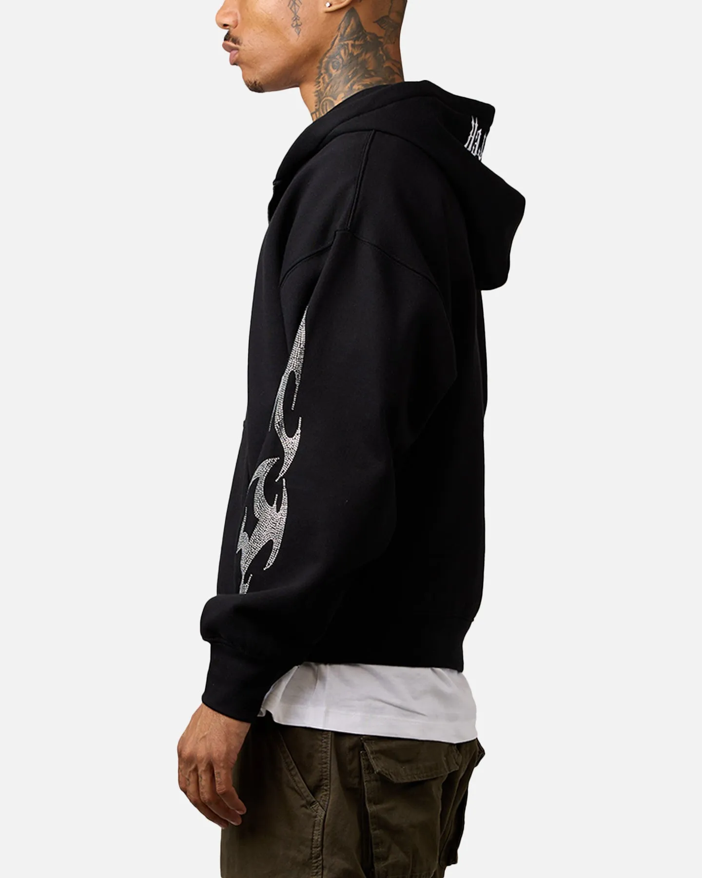 Loiter Rave Rhinestone Hoodie Black sold by Culture Kings product image thumbnail 5