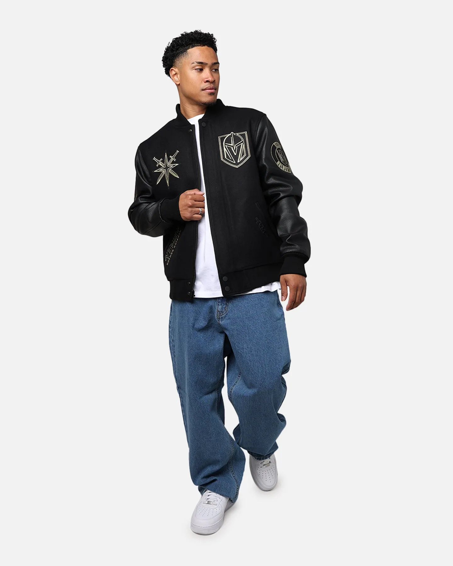 Pro Standard Vegas Golden Knights 'Black & Gold' Varsity Jacket Jet Black sold by Culture Kings product image thumbnail 3