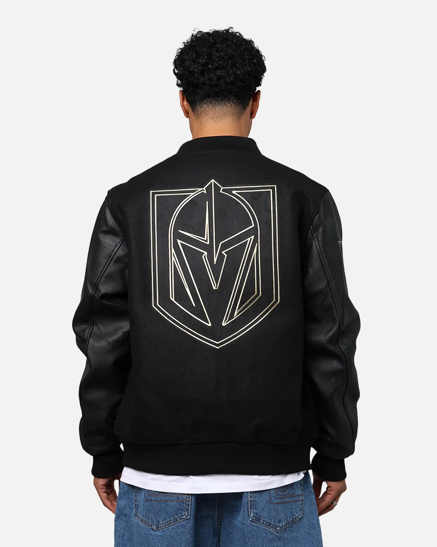 Pro Standard Vegas Golden Knights 'Black & Gold' Varsity Jacket Jet Black sold by Culture Kings product image thumbnail 5