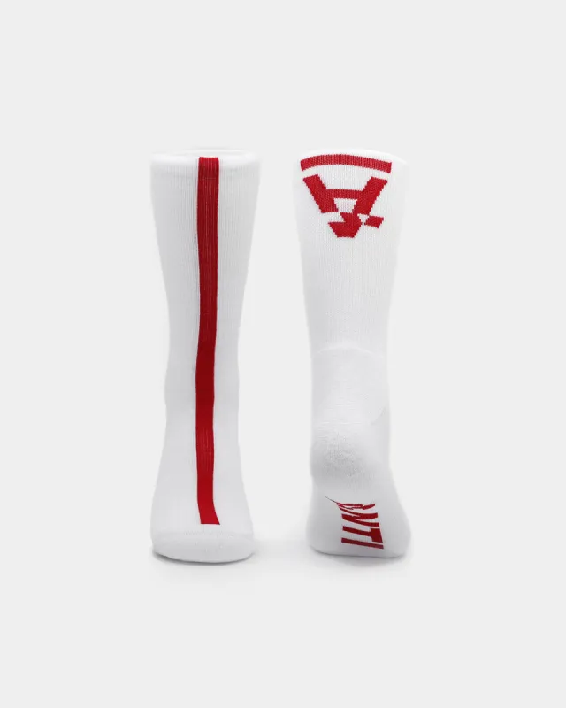 The Anti Order Hyphen ATD Sock White/Red sold by Culture Kings