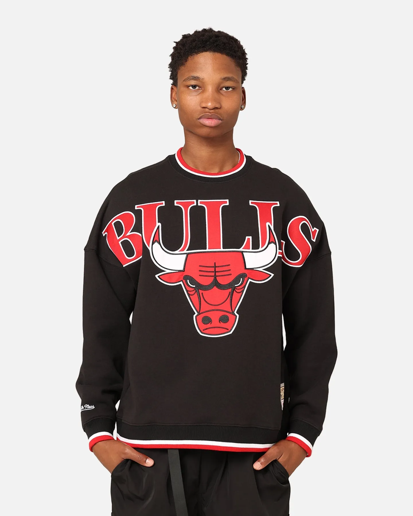 Mitchell & Ness Chicago Bulls Shooting Crewneck Black sold by Culture Kings