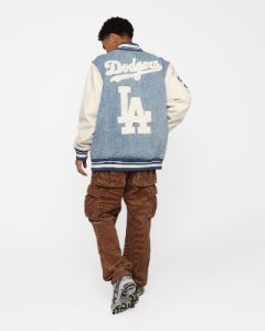 Pro Standard Los Angeles Dodgers Varsity Blue Jacket Denim/Linen sold by Culture Kings