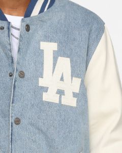 Pro Standard Los Angeles Dodgers Varsity Blue Jacket Denim/Linen sold by Culture Kings