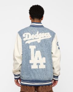 Pro Standard Los Angeles Dodgers Varsity Blue Jacket Denim/Linen sold by Culture Kings