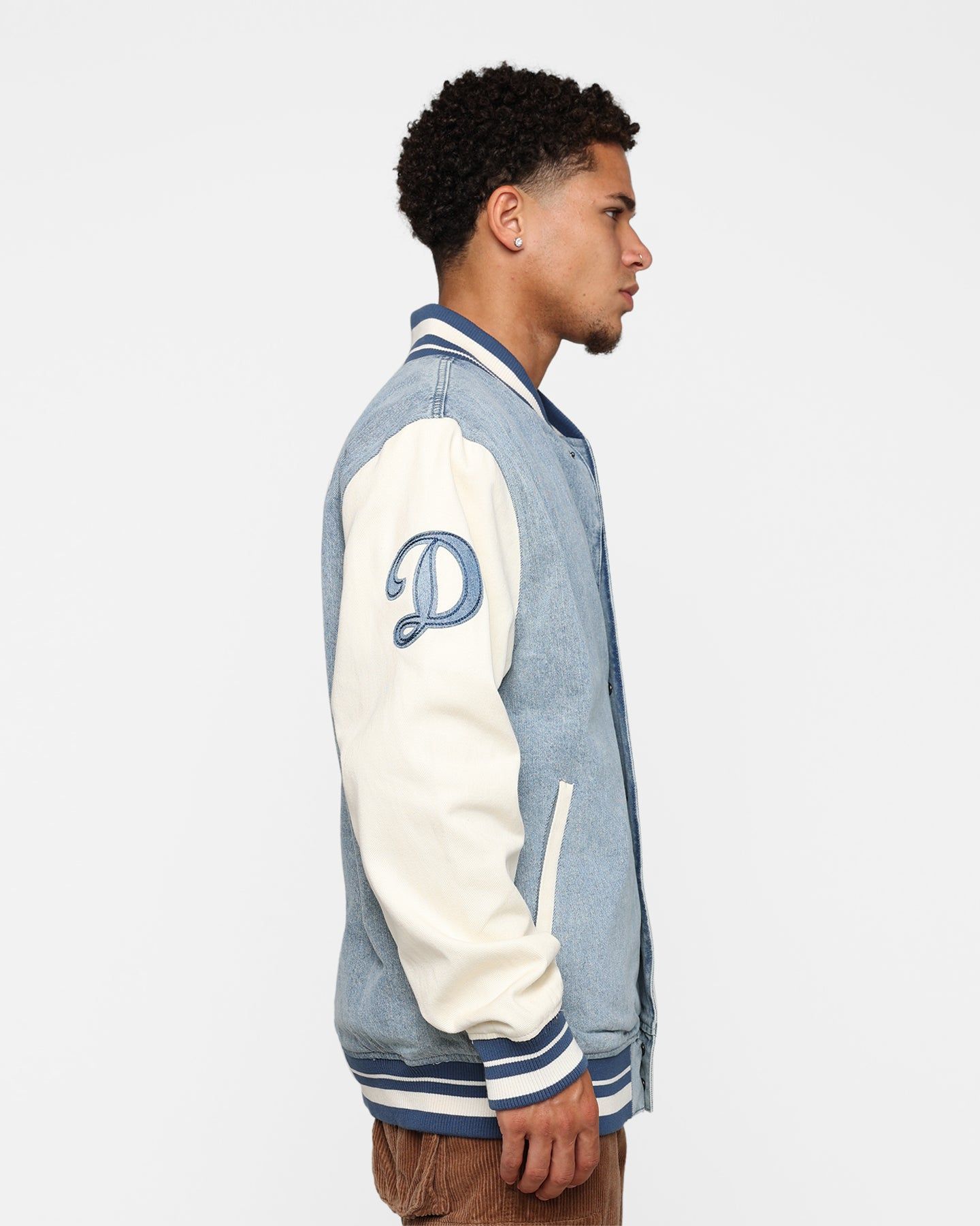 Pro Standard Los Angeles Dodgers Varsity Blue Jacket Denim/Linen sold by Culture Kings product image thumbnail 5