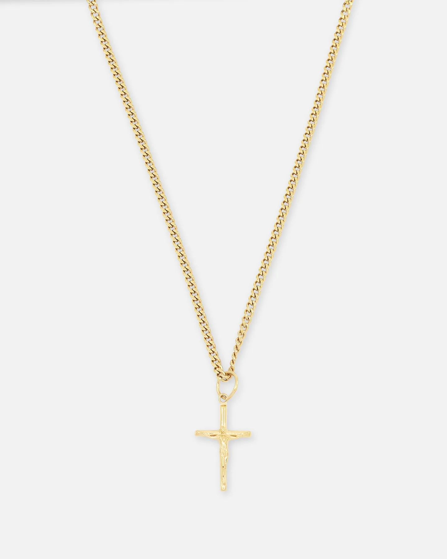 Saint Morta Crucifix Cuban Necklace Gold sold by Culture Kings