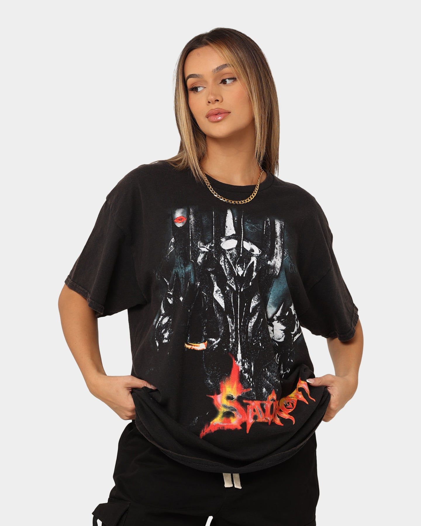 American Thrift X Lord of The Rings The Sauron Vintage T-Shirt Black Wash sold by Culture Kings