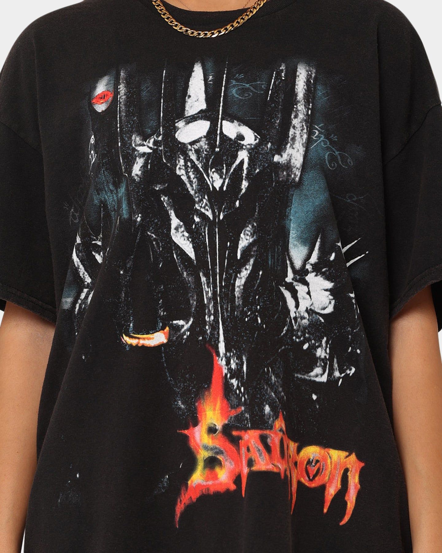 American Thrift X Lord of The Rings The Sauron Vintage T-Shirt Black Wash sold by Culture Kings product image thumbnail 4
