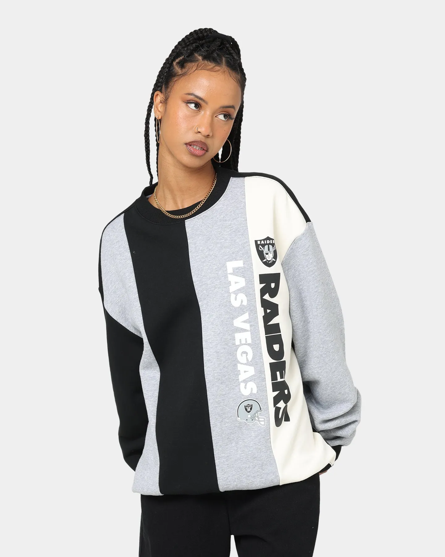 Majestic Athletic Las Vegas Raiders Panel Block Crewneck Black sold by Culture Kings