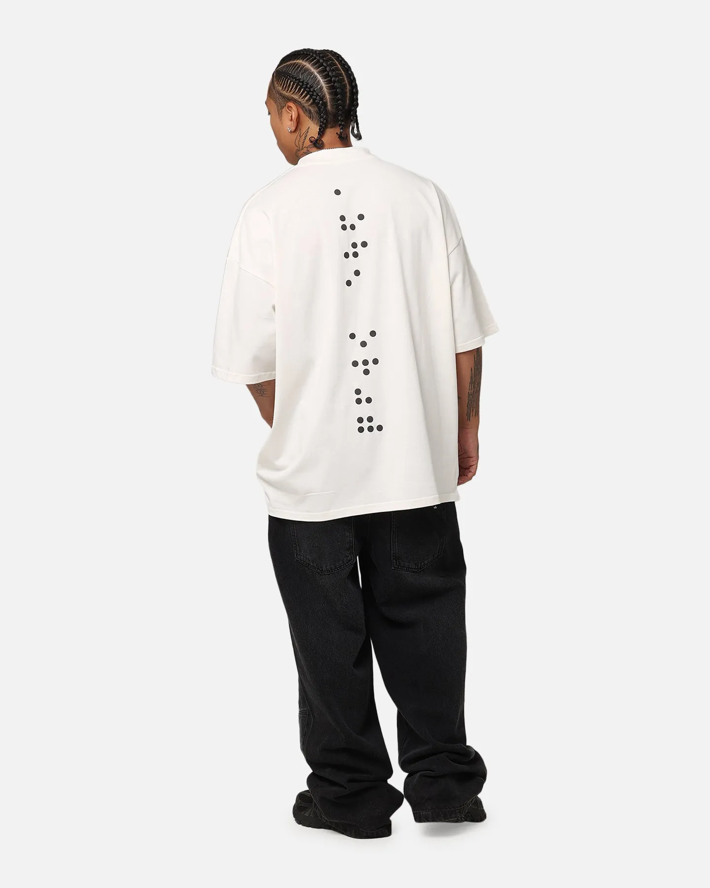 The Anti Order Brail Mock Neck T-Shirt Off White/Black sold by Culture Kings product image thumbnail 4