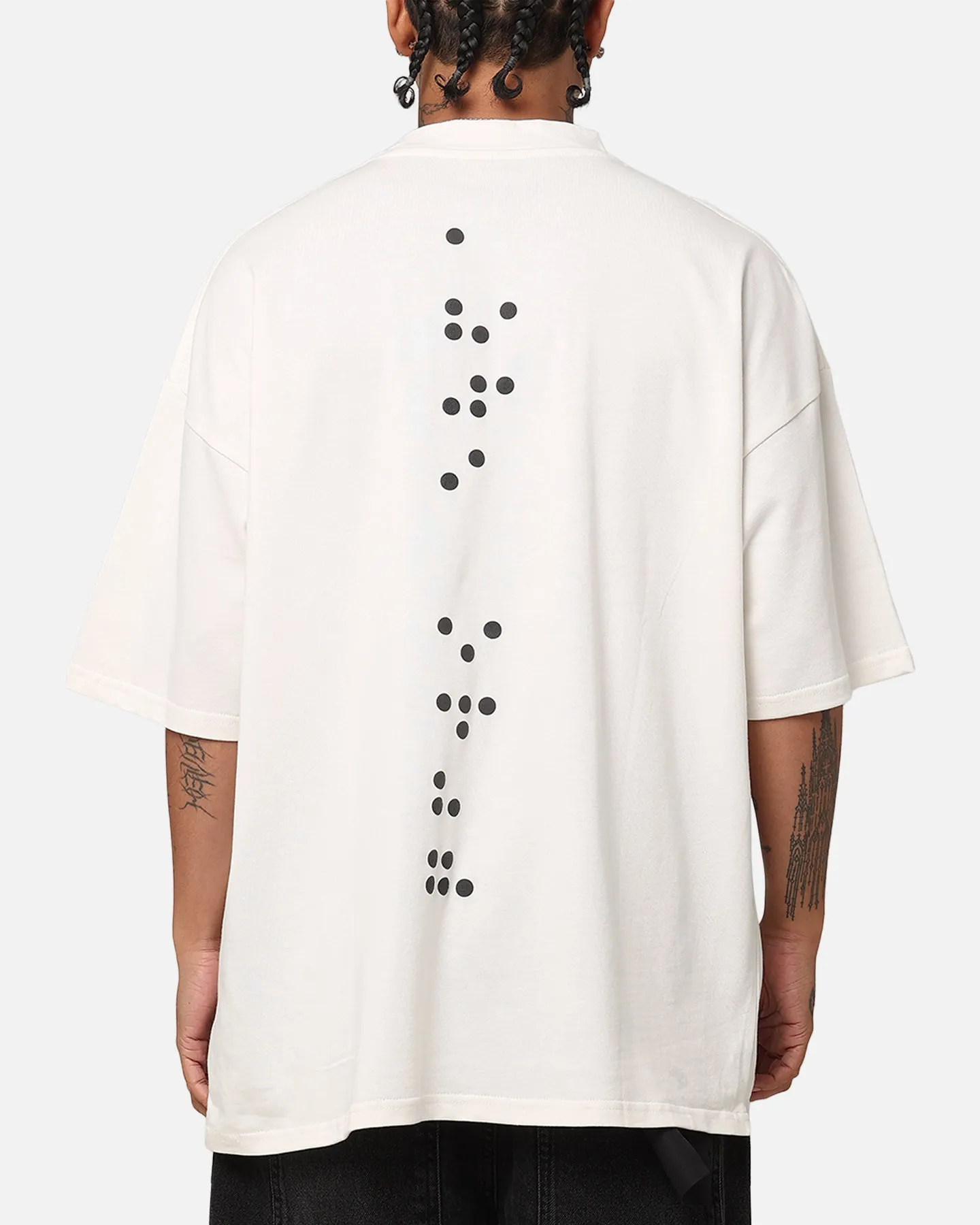 The Anti Order Brail Mock Neck T-Shirt Off White/Black sold by Culture Kings product image thumbnail 2