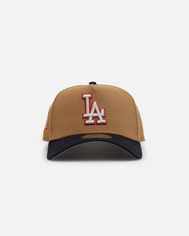 New Era Los Angeles Dodgers 'Autumn Hue' 9FORTY A-Frame Snapback Wheat/Navy sold by Culture Kings