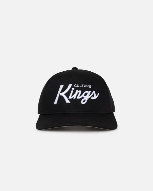 Culture Kings Script Snapback Black/White sold by Culture Kings