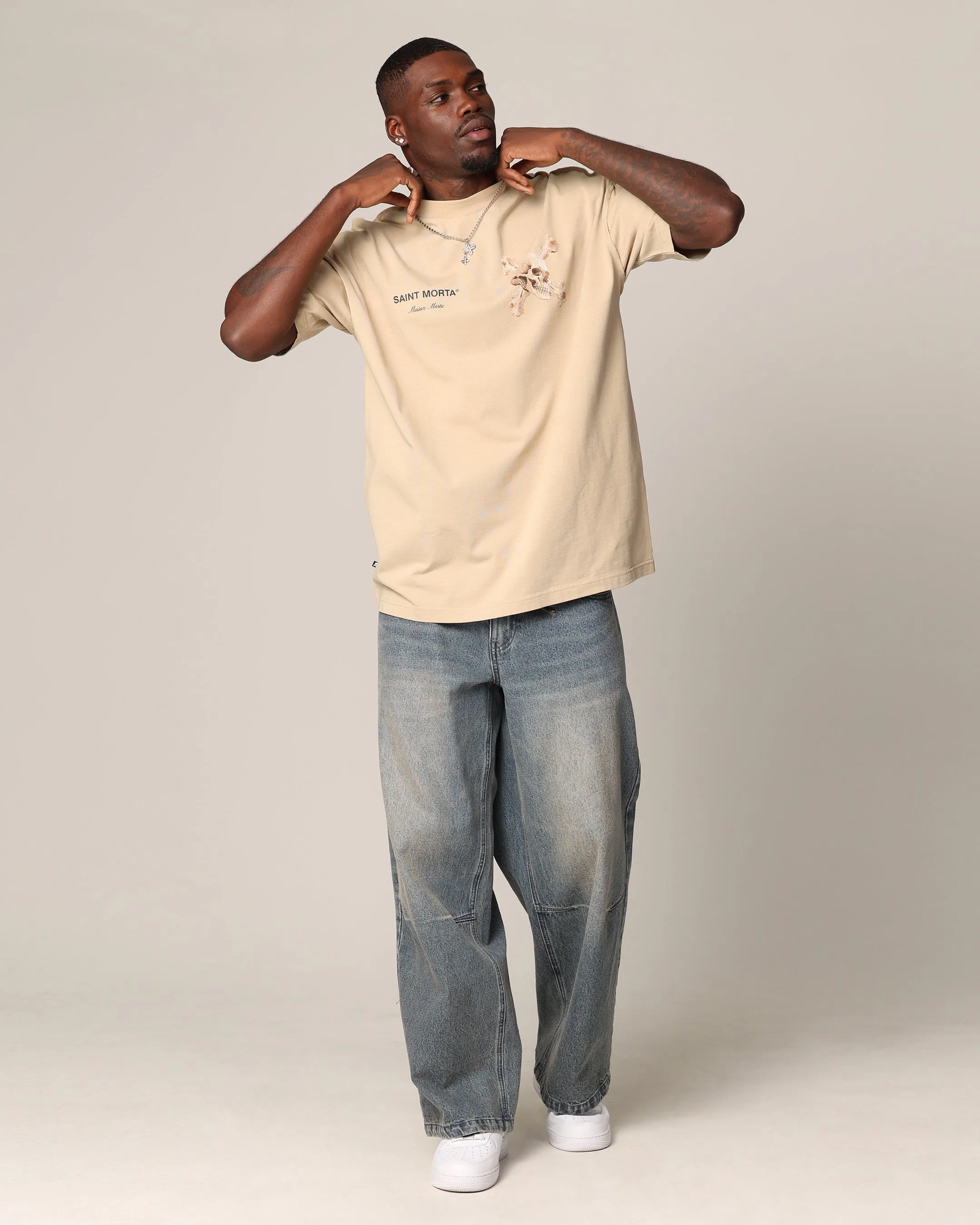 Saint Morta Corpus Boxy T-Shirt Stone sold by Culture Kings product image thumbnail 3