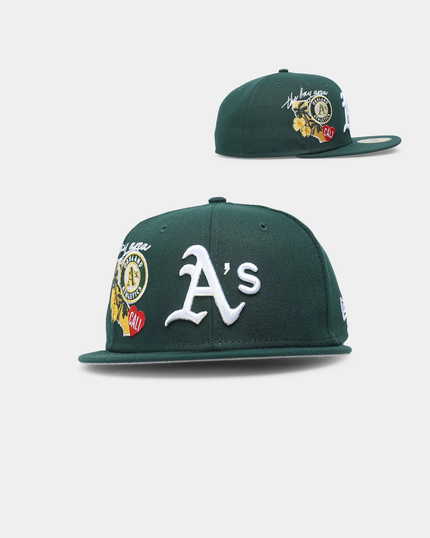 New Era Oakland Athletics 'City Cluster' 59FIFTY Fitted Dark Green sold by Culture Kings