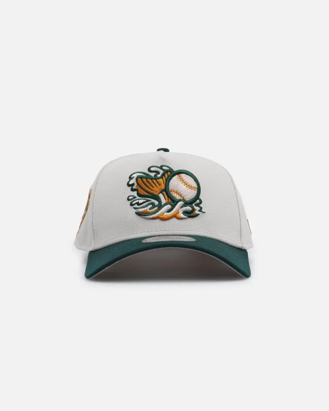 New Era Gwinnett Stripers 'Autumn Hue' 9FORTY A-Frame Snapback Stone/Dark Green sold by Culture Kings
