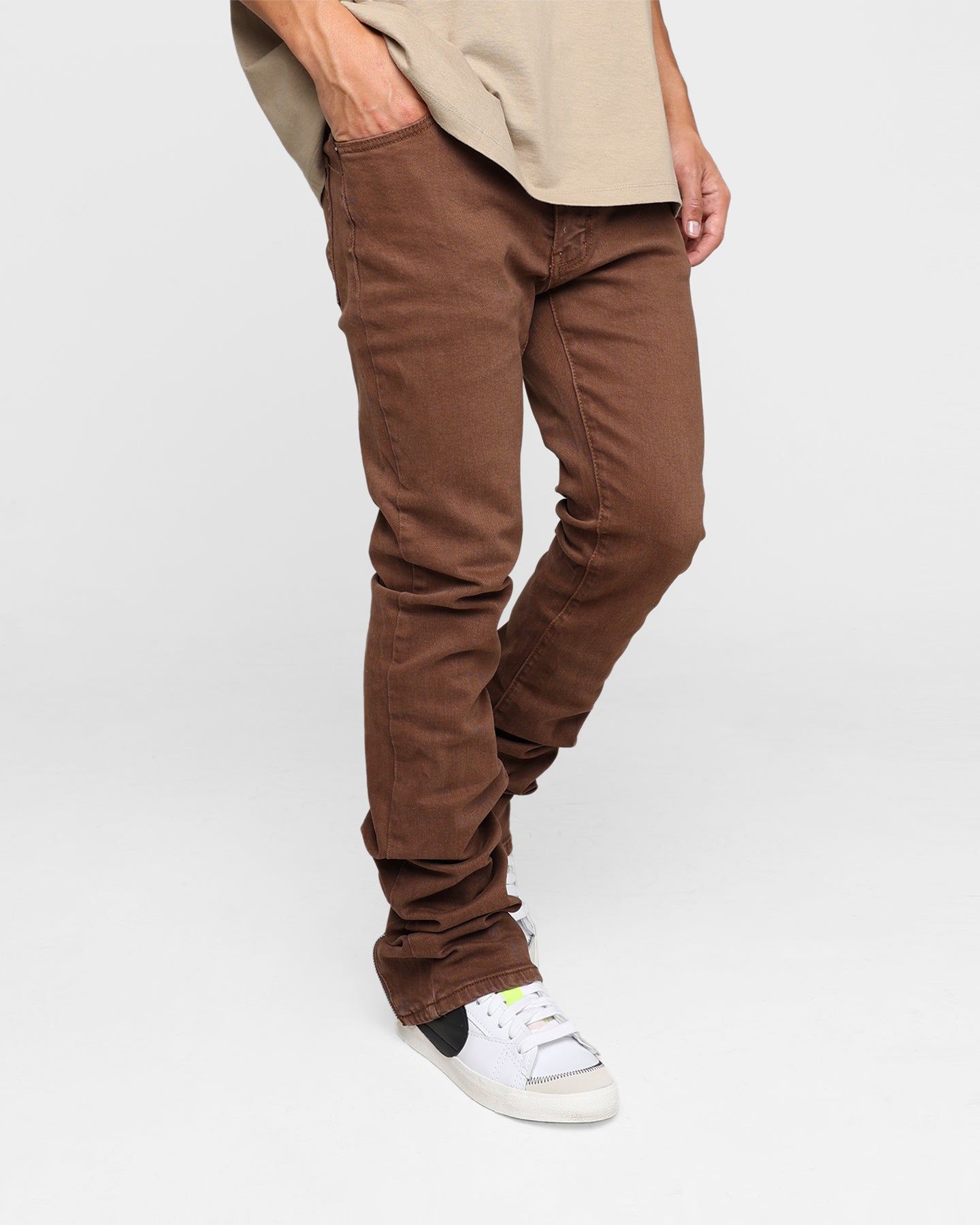 MNML X491 Convertible Skinny Denim Jeans Brown sold by Culture Kings product image thumbnail 3