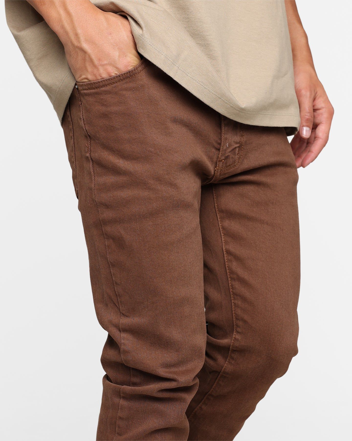 MNML X491 Convertible Skinny Denim Jeans Brown sold by Culture Kings product image thumbnail 5