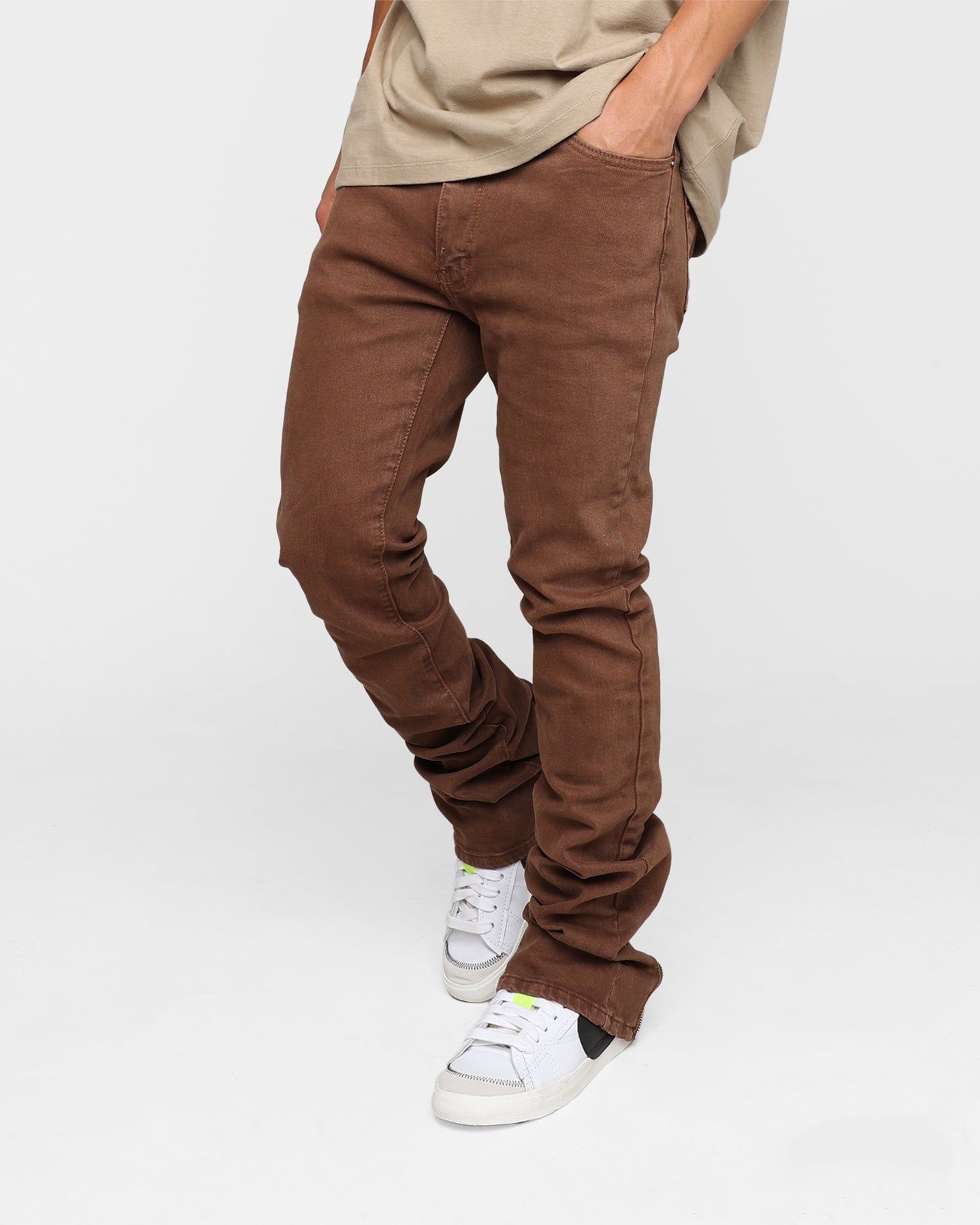 MNML X491 Convertible Skinny Denim Jeans Brown sold by Culture Kings product image thumbnail 4