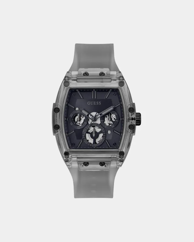 Guess Mainline Phoenix Watch Transparent Grey sold by Culture Kings