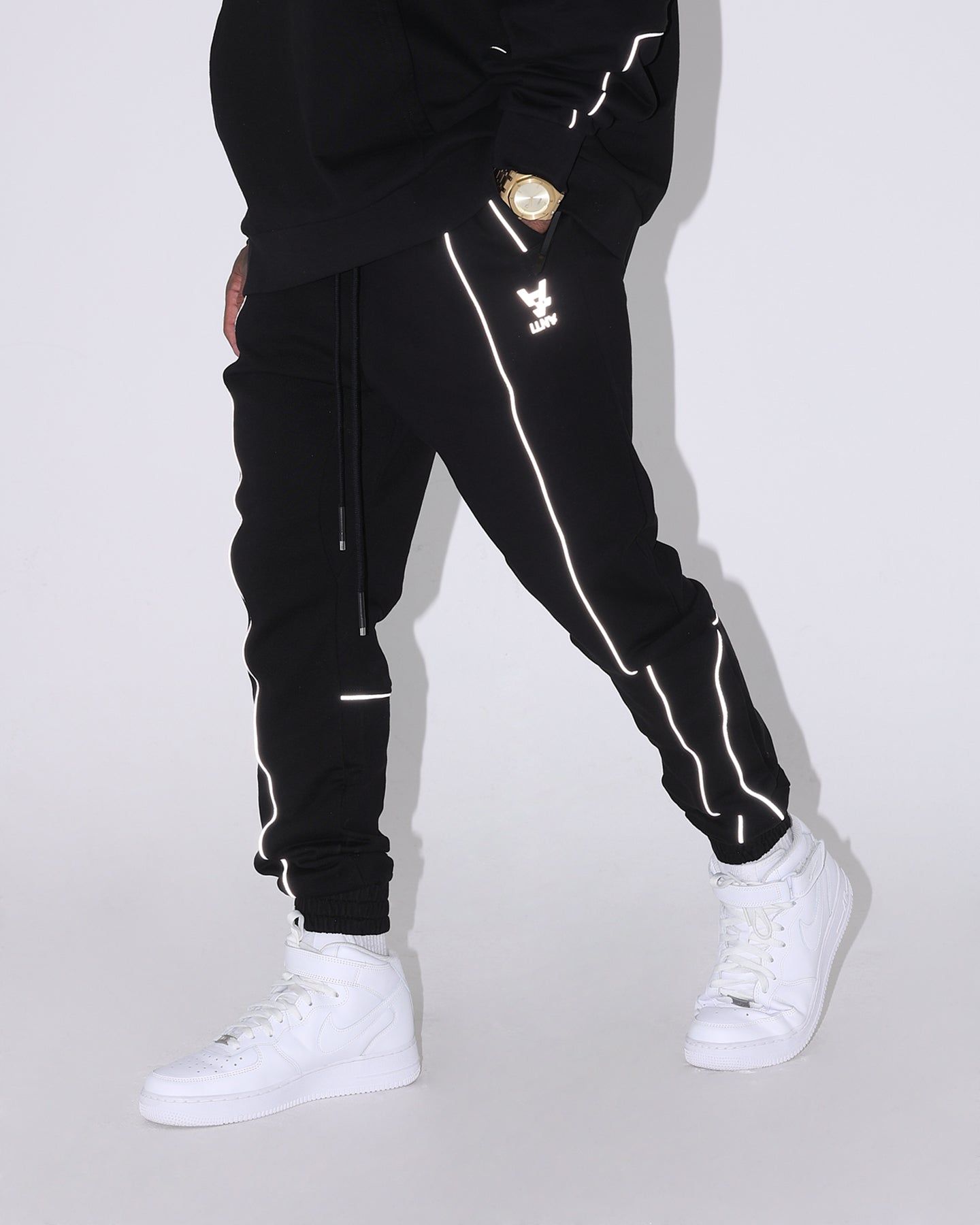The Anti Order Neon Flux Track Pants Black/Reflective sold by Culture Kings product image thumbnail 2