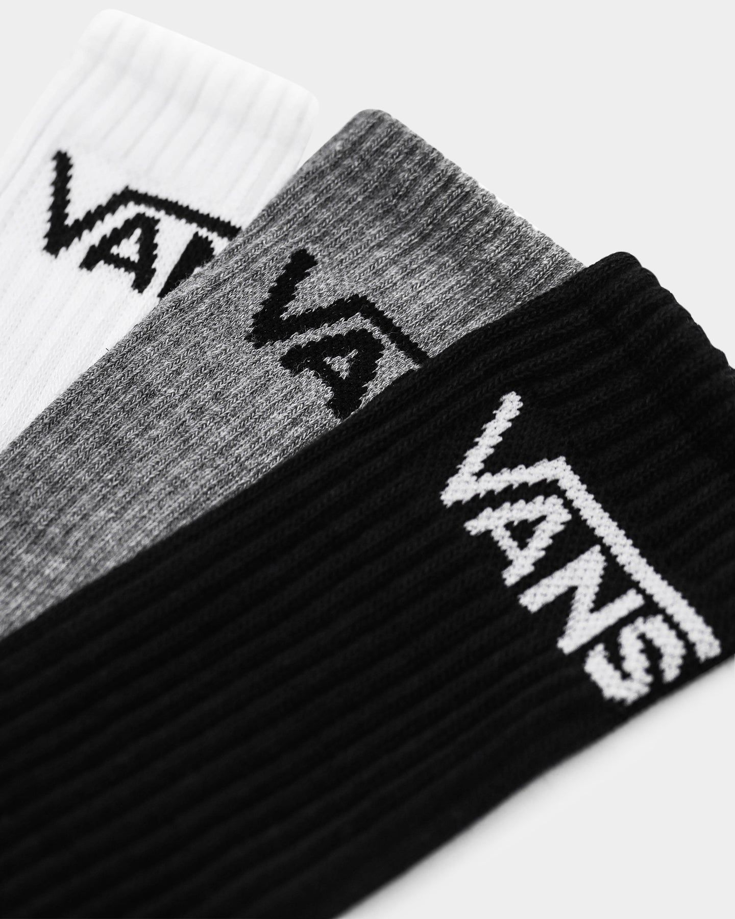 Vans Men's Classic Crew Socks 3pk (6.5-9) Black Assorted sold by Culture Kings product image thumbnail 2