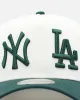 New Era New York Yankees X Los Angeles Dodgers 'Dual Logo' 9FORTY A-Frame Snapback Chrome/Dark Green sold by Culture Kings