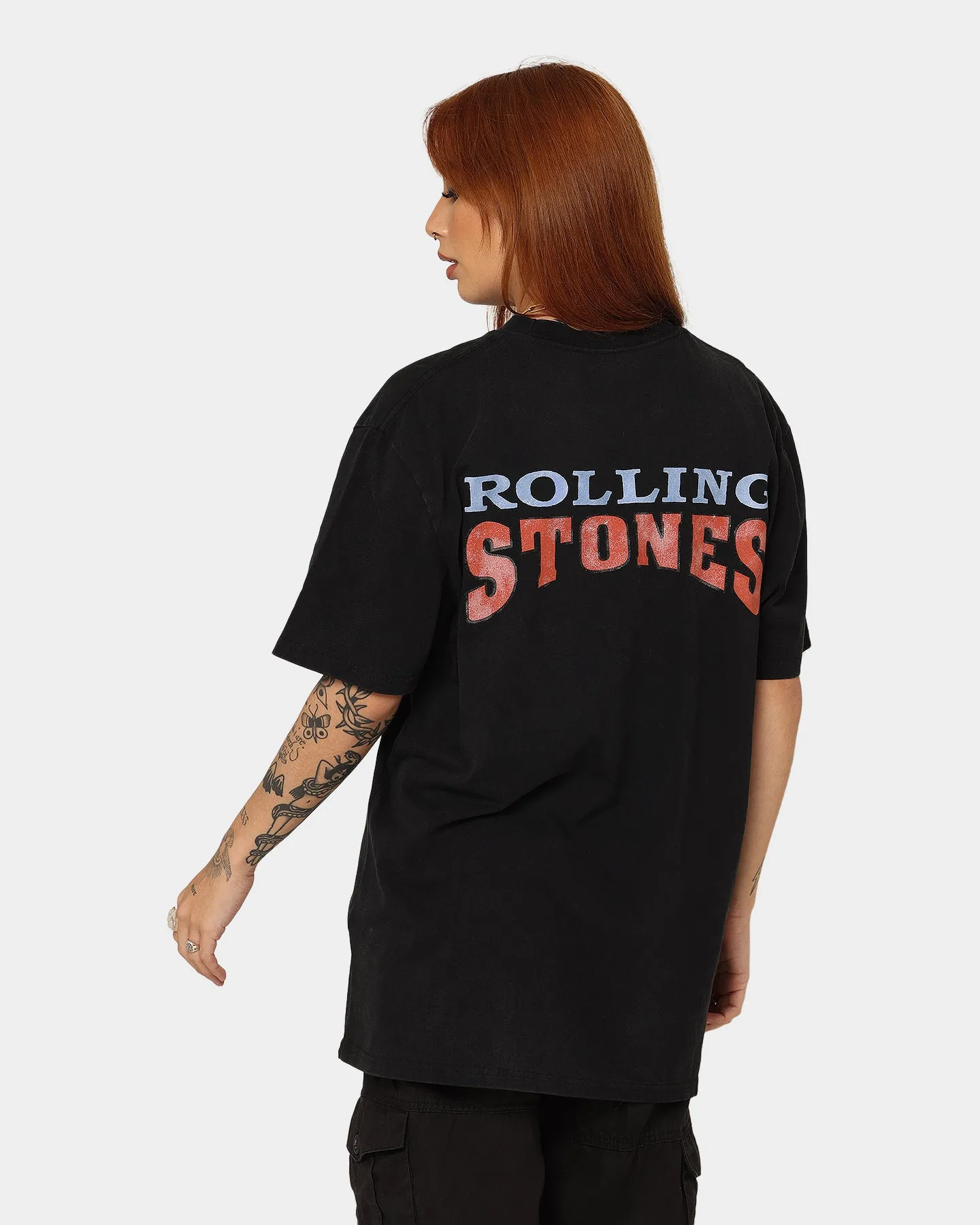 The Rolling Stones Distress Tongue Vintage T-Shirt Washed Black sold by Culture Kings product image thumbnail 2