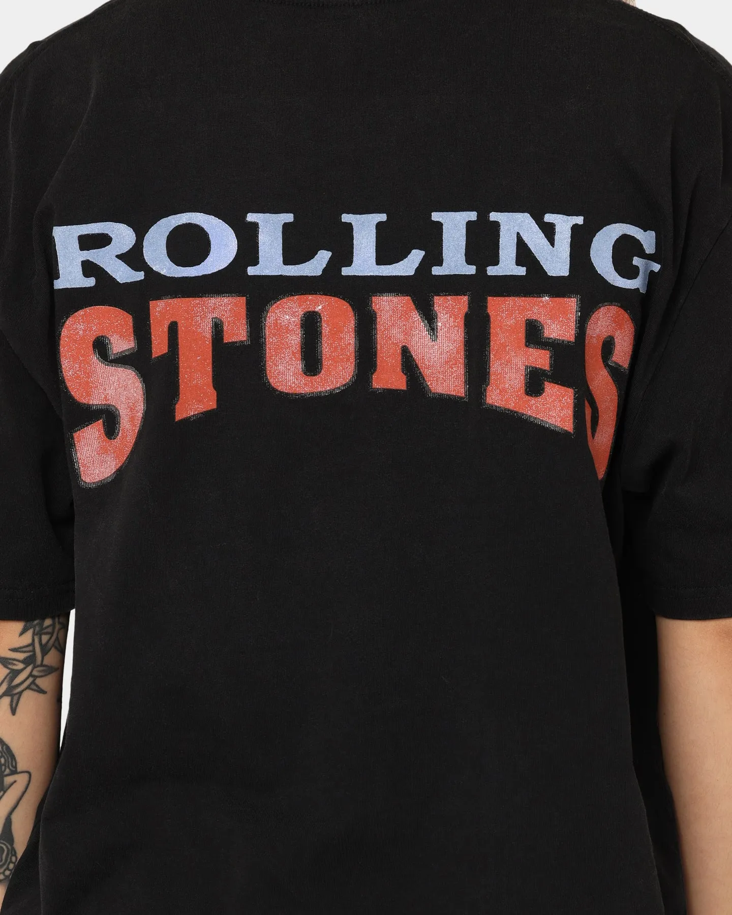 The Rolling Stones Distress Tongue Vintage T-Shirt Washed Black sold by Culture Kings product image thumbnail 5