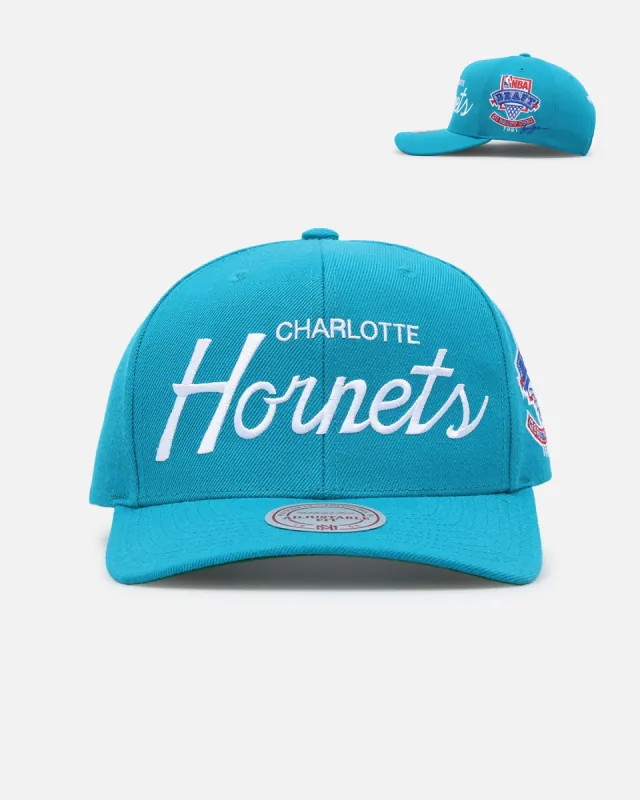 Mitchell & Ness Charlotte Hornets '1991 Draft Pick' Snapback Aqua sold by Culture Kings