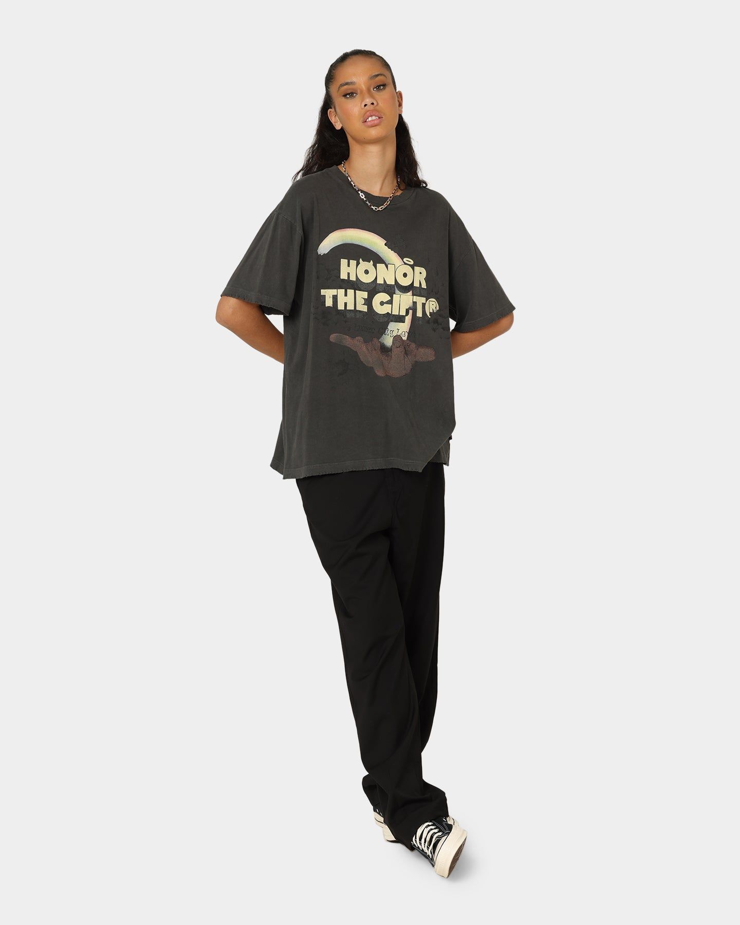 Honor The Gift Palms T-Shirt Black sold by Culture Kings product image thumbnail 2