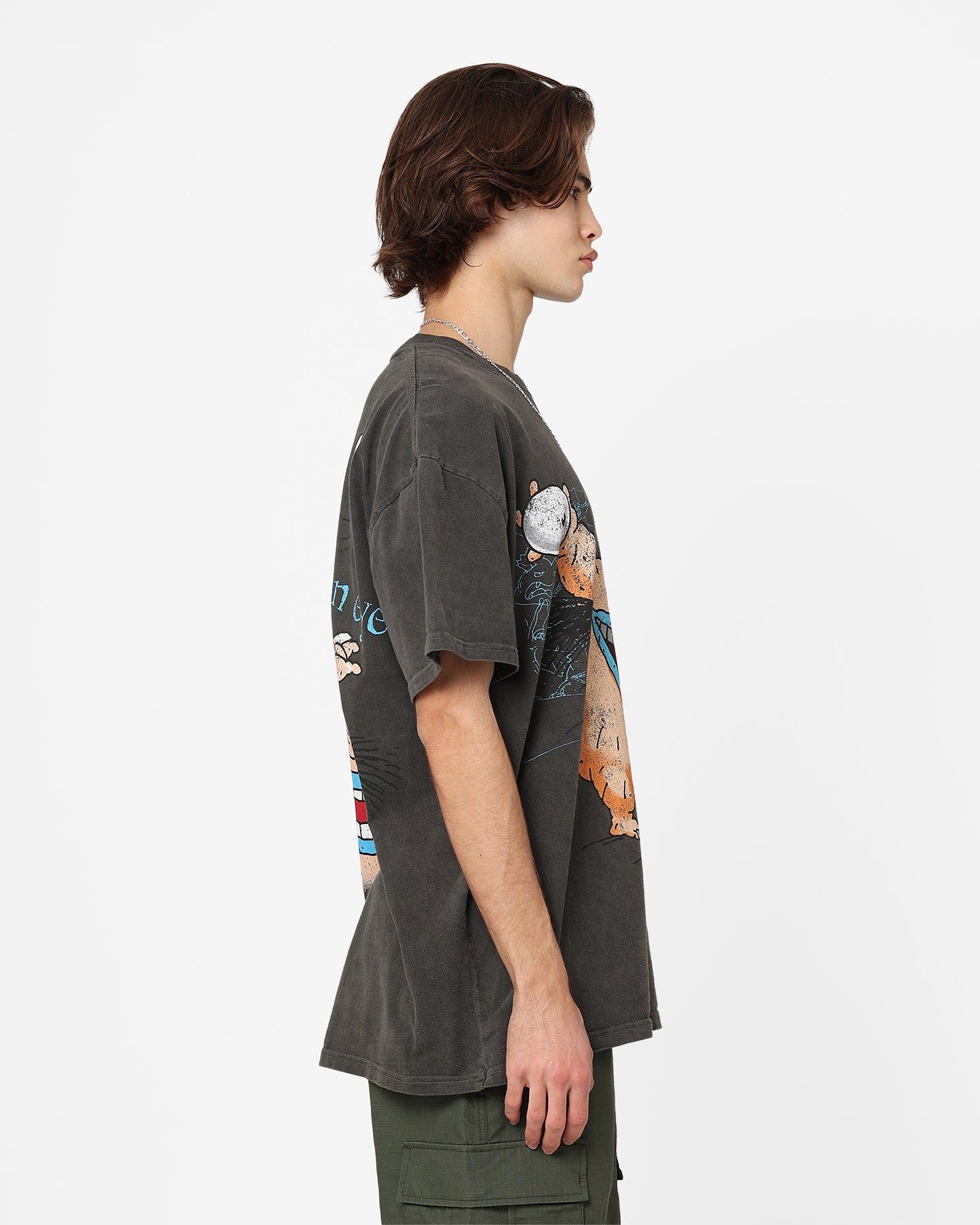 American Thrift X Aaahh!!! Real Monsters Krum Heavyweight Vintage T-Shirt Black Wash sold by Culture Kings product image thumbnail 5