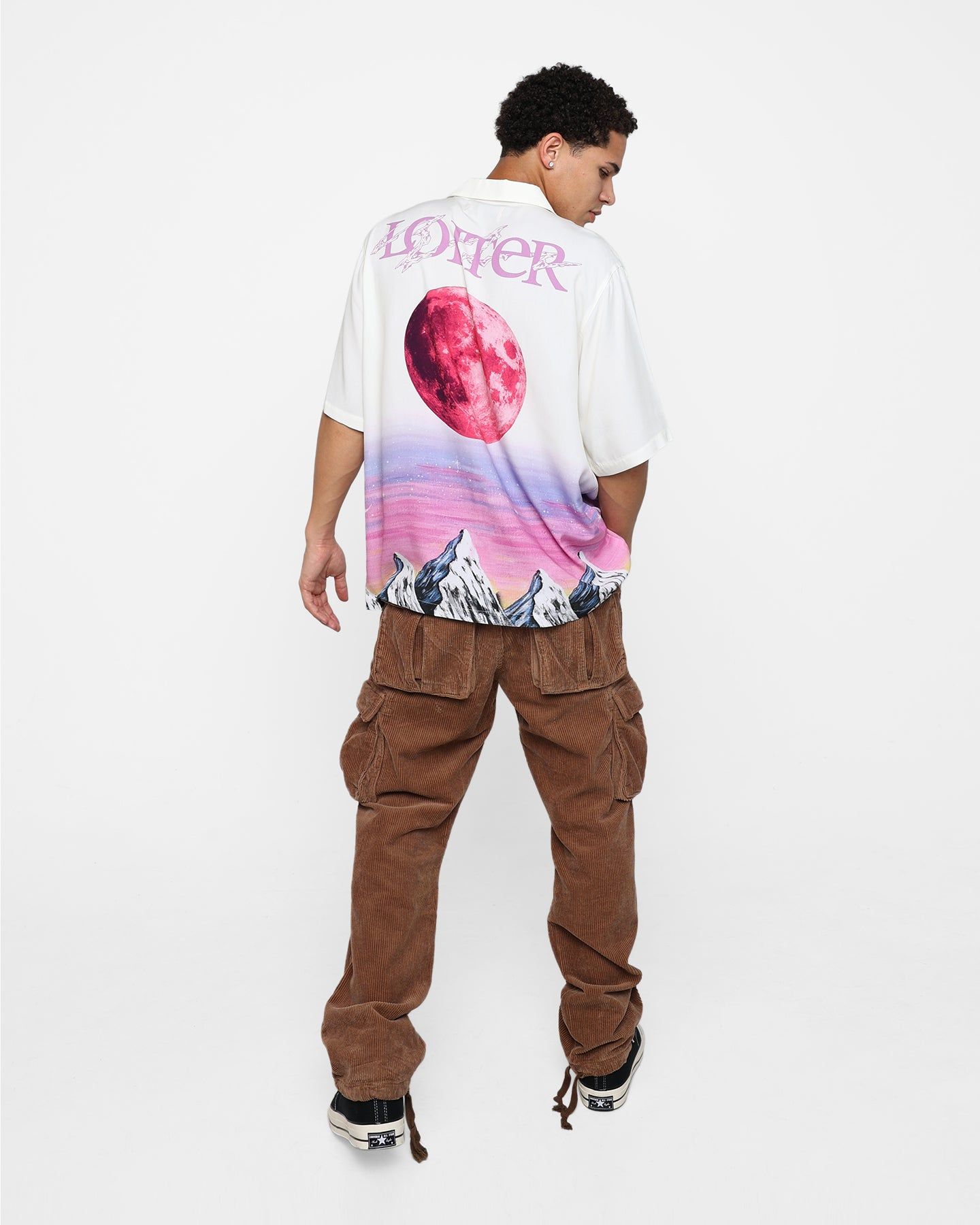 Loiter Mountain Range Button Up T-Shirt Off White sold by Culture Kings product image thumbnail 4