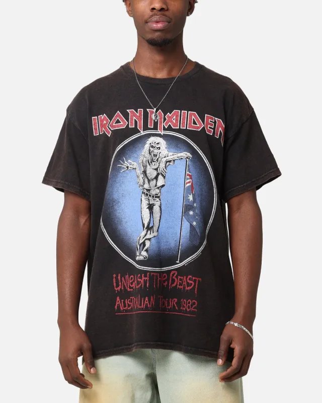 Iron Maiden Unleash Tour Vintage T-Shirt Black Vintage sold by Culture Kings