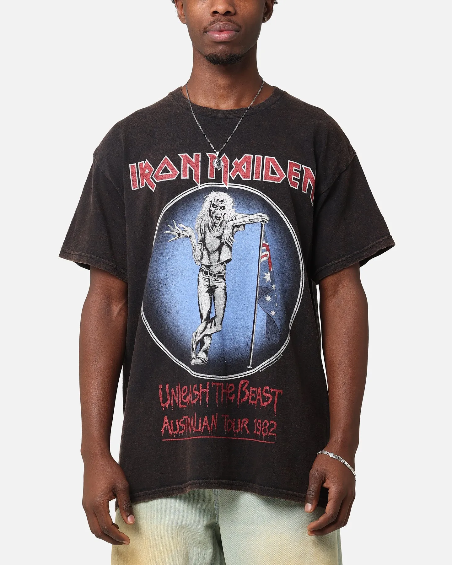 Iron Maiden Unleash Tour Vintage T-Shirt Black Vintage sold by Culture Kings