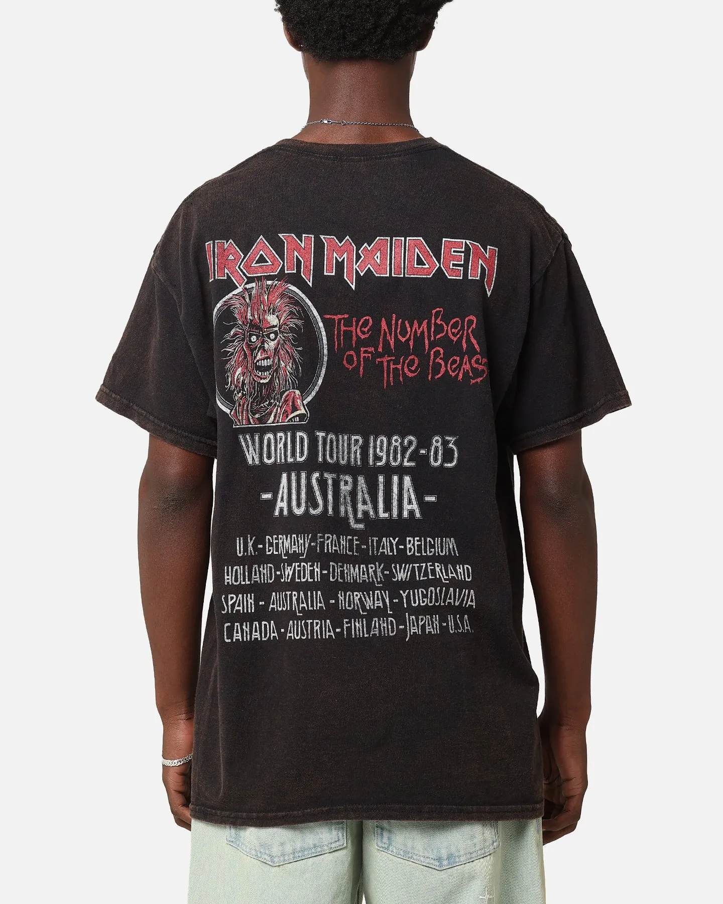 Iron Maiden Unleash Tour Vintage T-Shirt Black Vintage sold by Culture Kings product image thumbnail 2