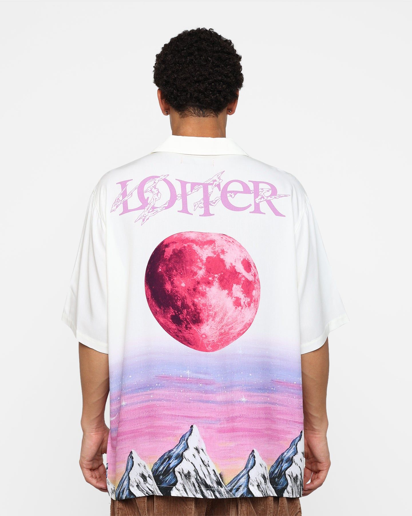Loiter Mountain Range Button Up T-Shirt Off White sold by Culture Kings product image thumbnail 6