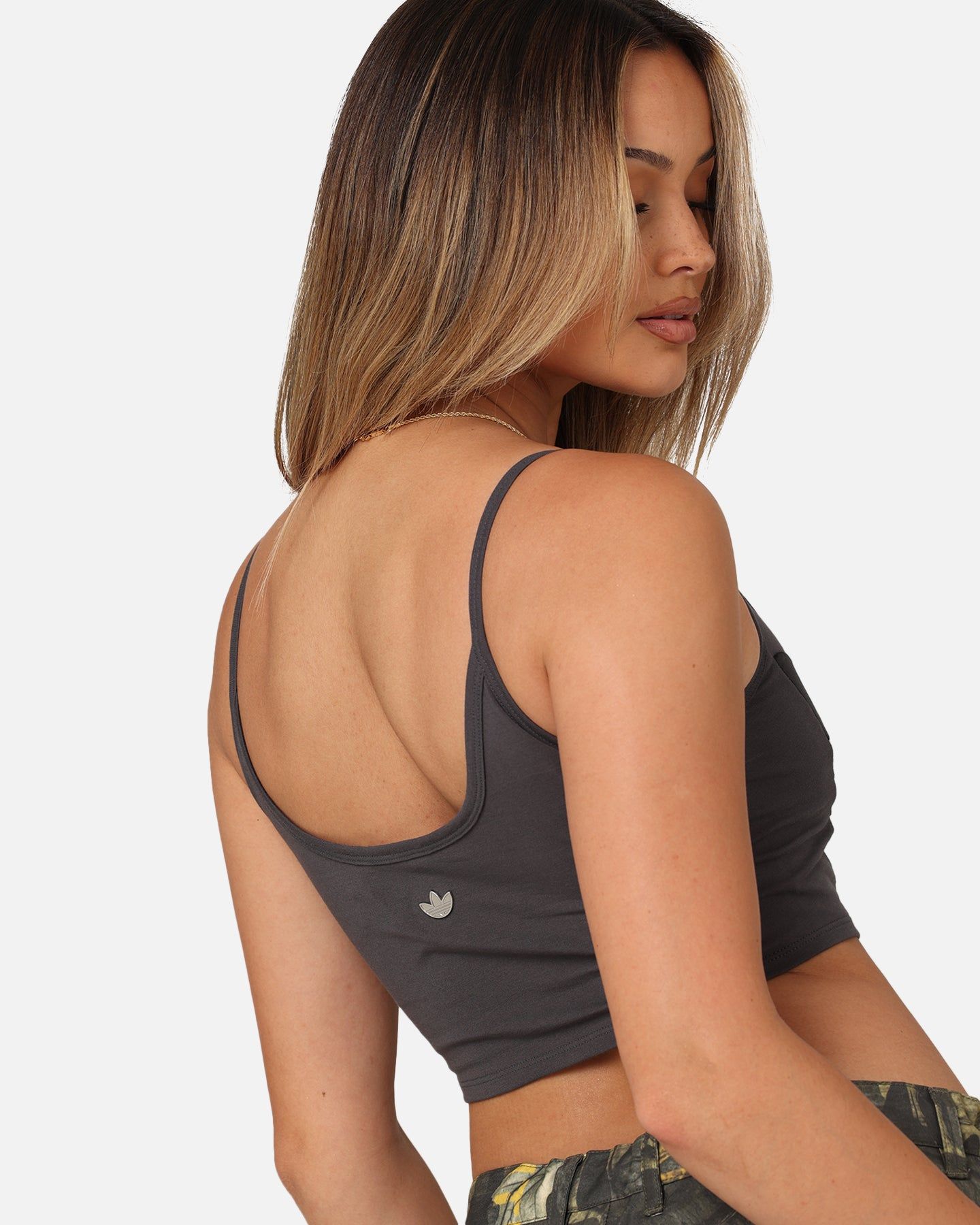 Adidas Women's Large Trefoil Bra Top Grey Six sold by Culture Kings product image thumbnail 7