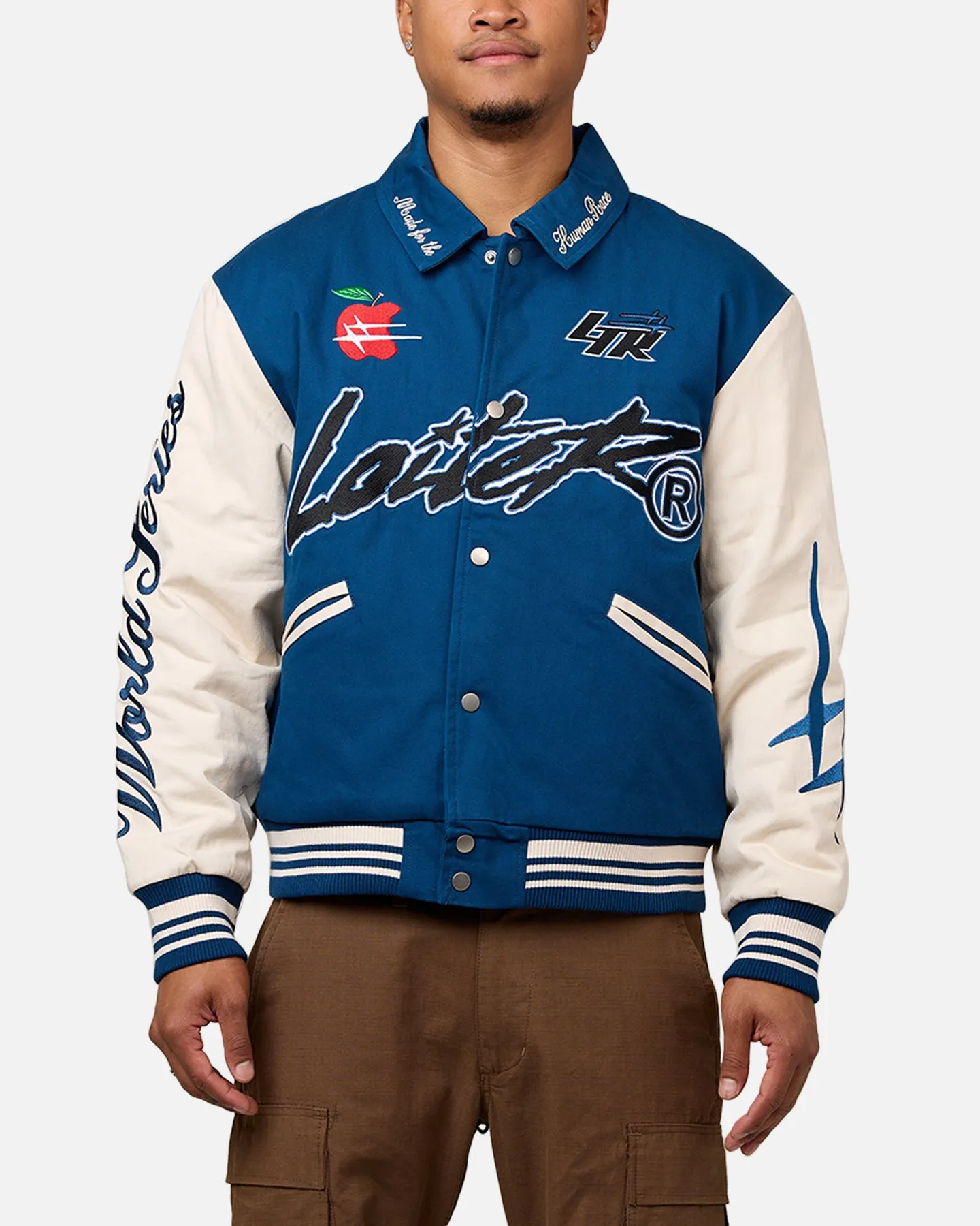 Loiter World Series Varsity Jacket Dark Blue sold by Culture Kings