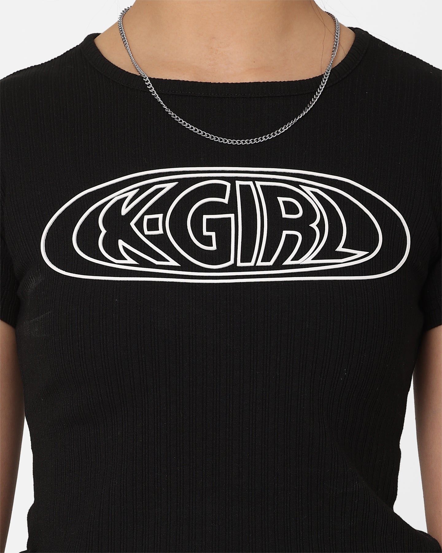 X-Girl Women's Oval Logo Baby T-Shirt Black sold by Culture Kings product image thumbnail 3