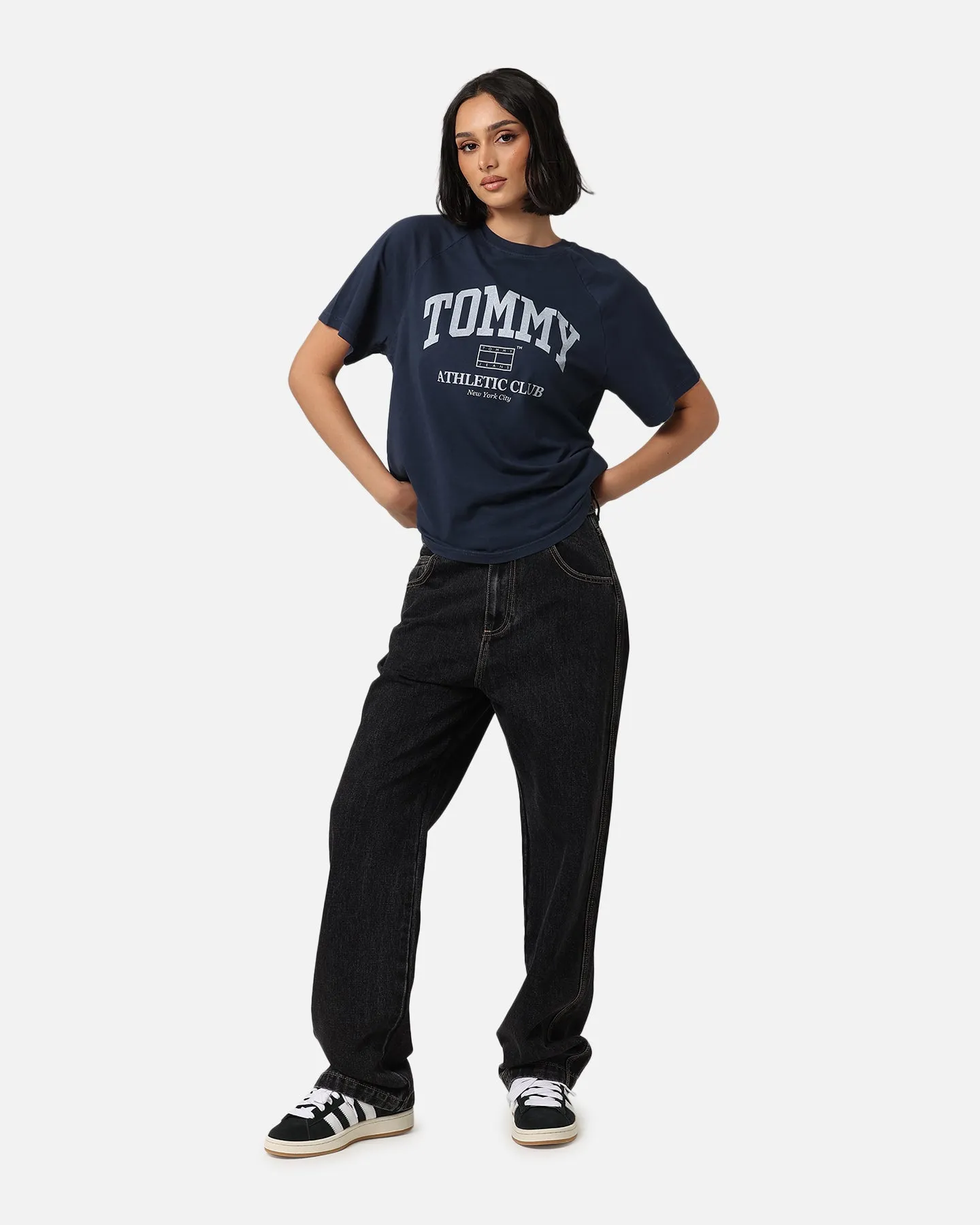 Tommy Jeans Women's TJW Relax Varsity Sport T-Shirt Dark Night Navy sold by Culture Kings product image thumbnail 2