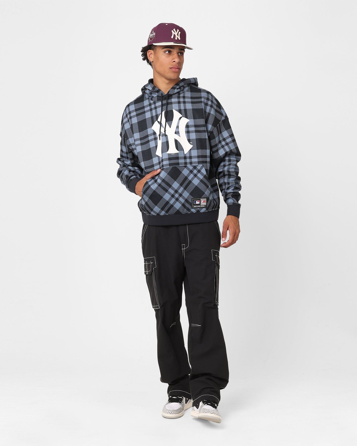 Majestic Athletic New York Yankees Check Logo Hoodie True Navy sold by Culture Kings product image thumbnail 2