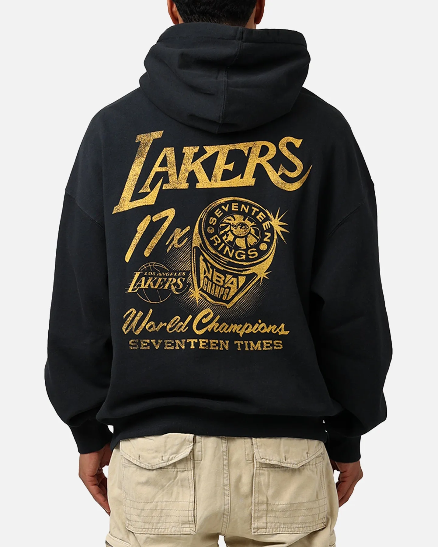 Mitchell & Ness Los Angeles Lakers Rings Hoodie Faded Black sold by Culture Kings