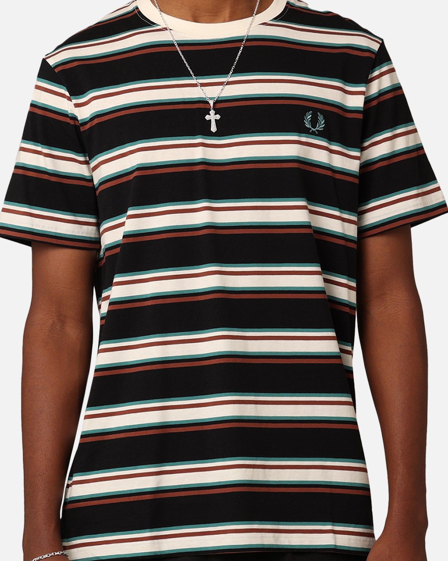 Fred Perry Stripe T-Shirt Ecru sold by Culture Kings product image thumbnail 3