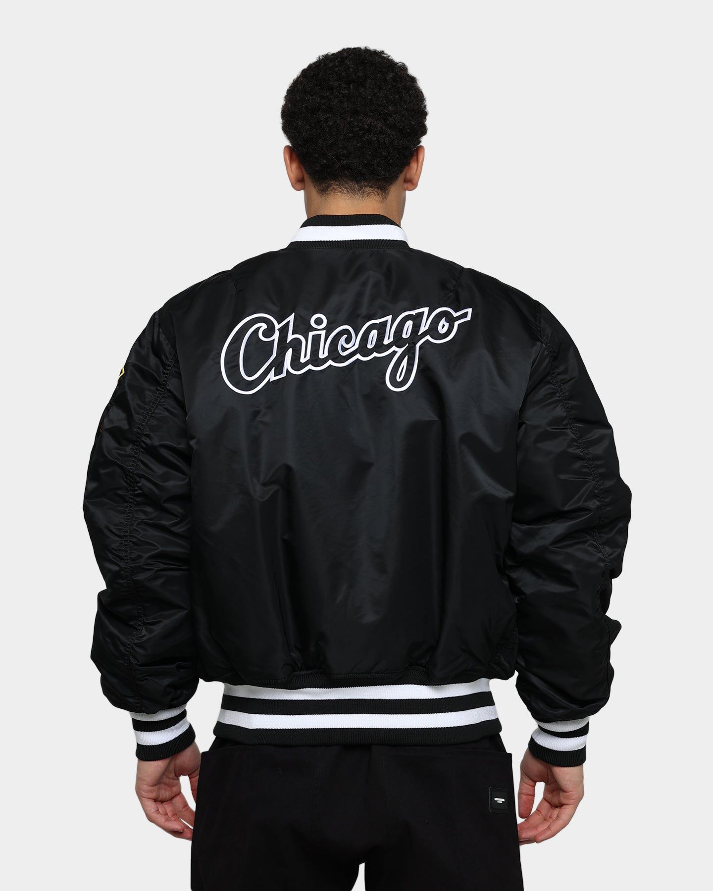 New Era X Alpha Series X MLB Chicago White Sox MA-1 Bomber Jacket Black sold by Culture Kings product image thumbnail 5