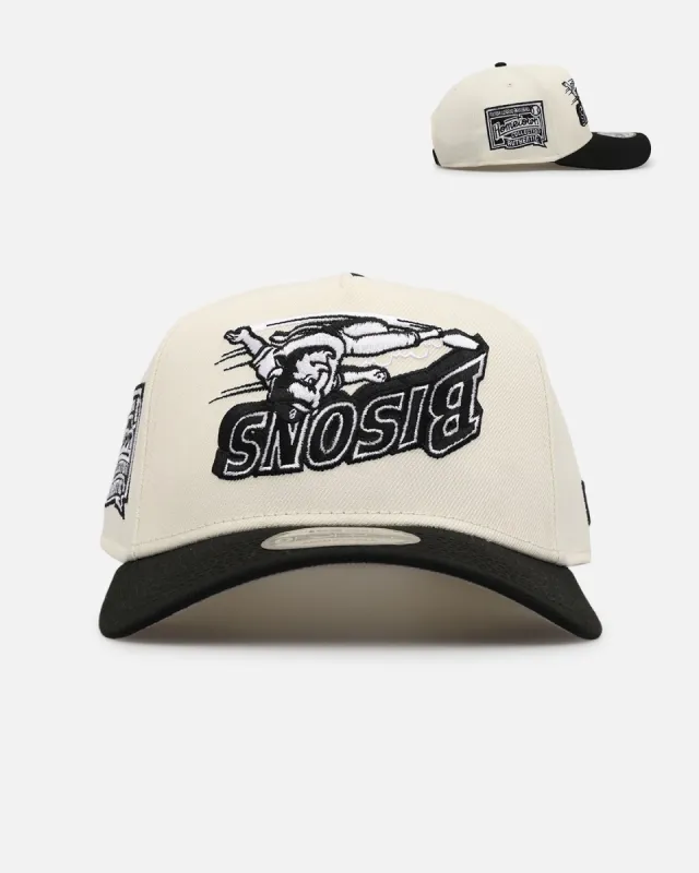 New Era Buffalo Bisons 'Chrome Upside Down Logo' 9FORTY A-Frame Snapback Chrome/Black sold by Culture Kings