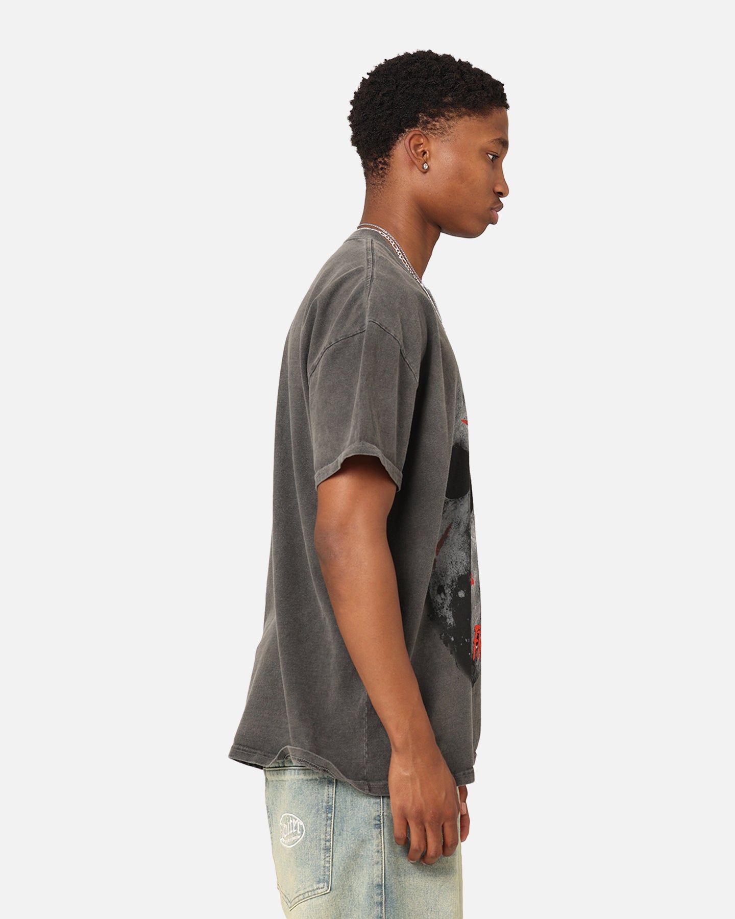 American Thrift X Friday The 13th Jason Mask Vintage T-Shirt Black Wash sold by Culture Kings product image thumbnail 5