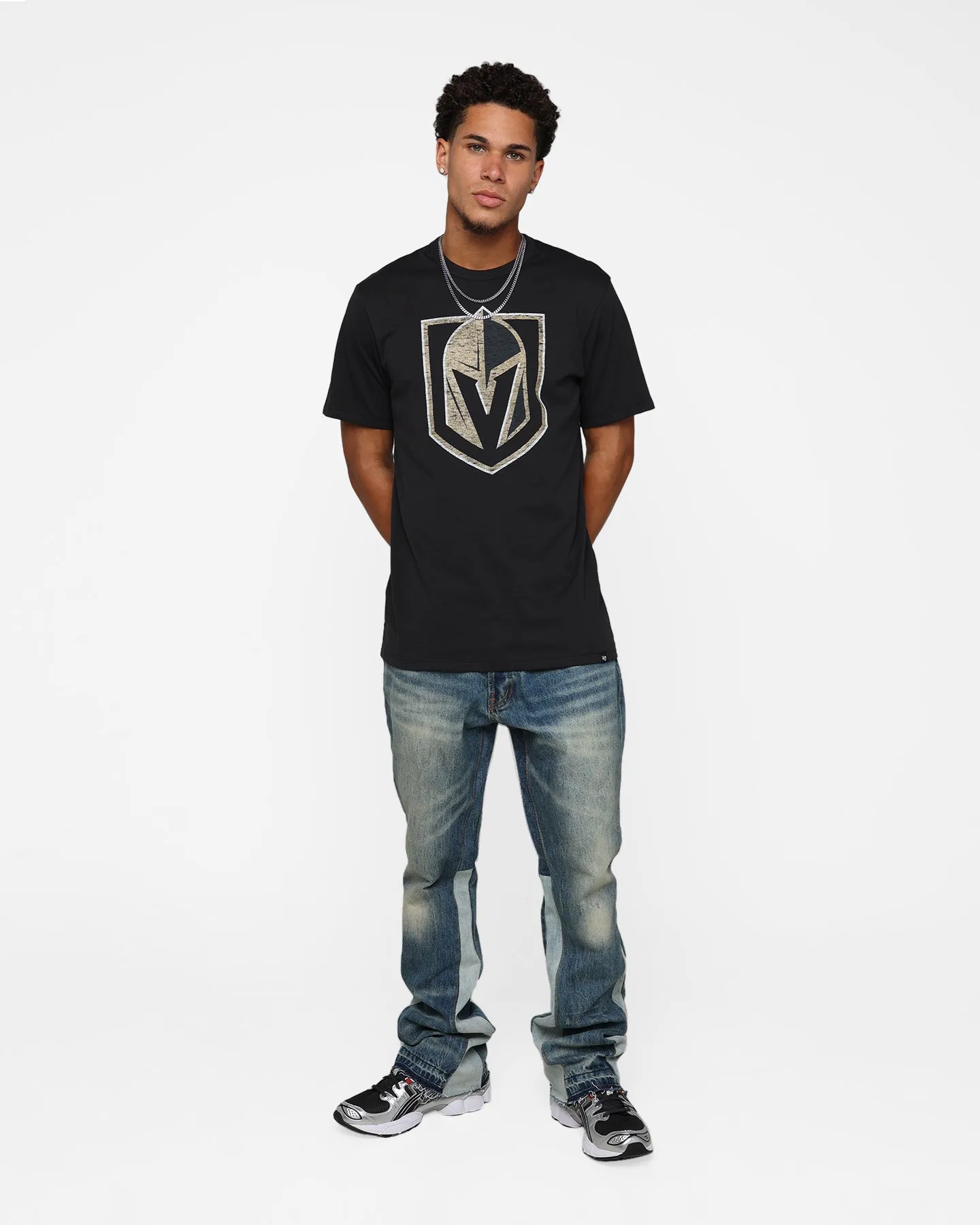 47 Brand Vegas Golden Knights Flint Black T-Shirt Black sold by Culture Kings product image thumbnail 3