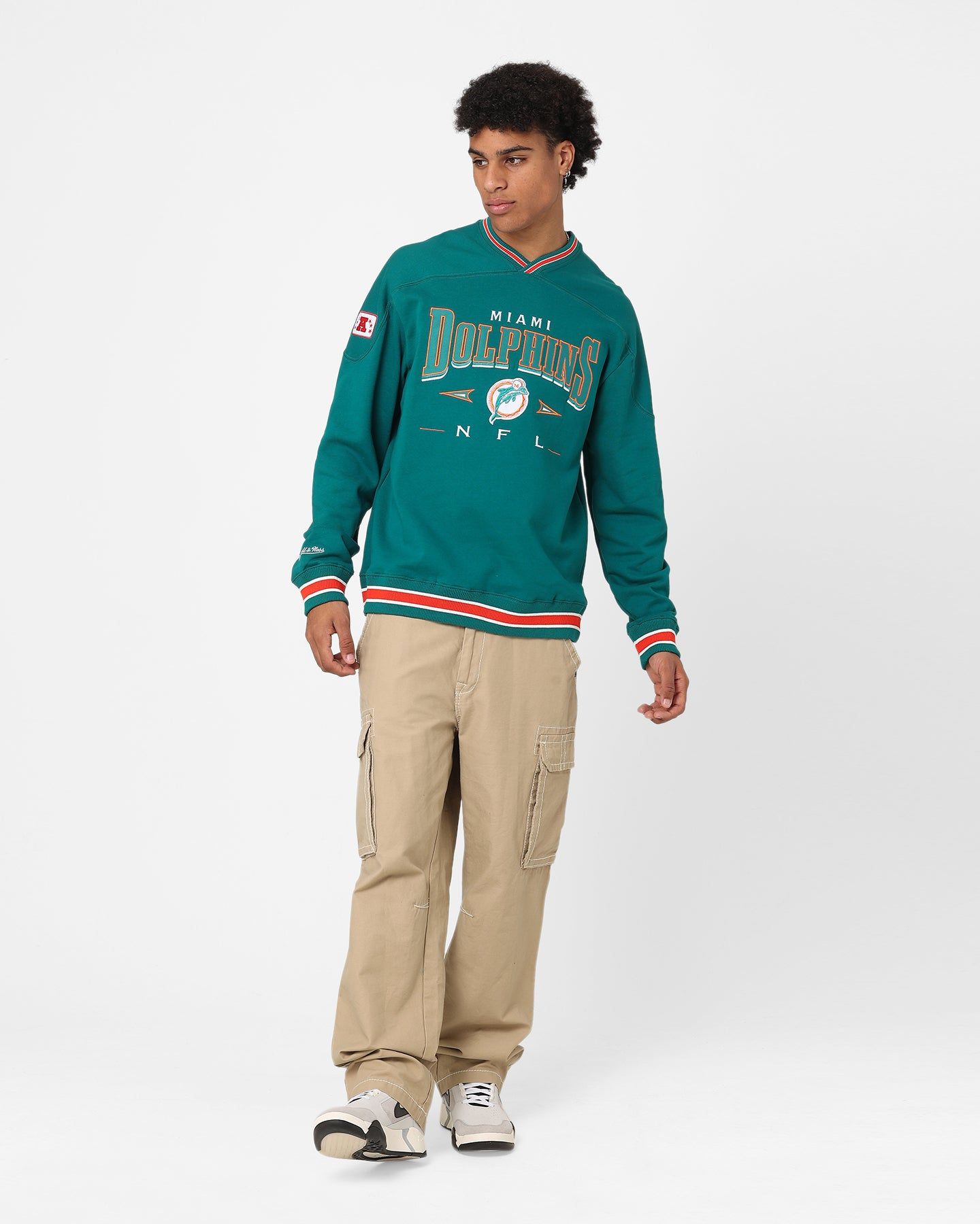 Mitchell & Ness Miami Dolphins Division Crewneck Faded Teal sold by Culture Kings product image thumbnail 2